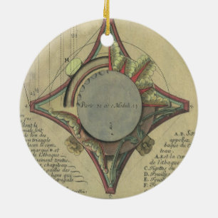 Vintage-Architektur, dekorative Kapitellkrone Keramik Ornament