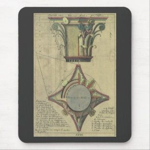 Vintage-Architektur, dekorative Kapitellkrone Mousepad