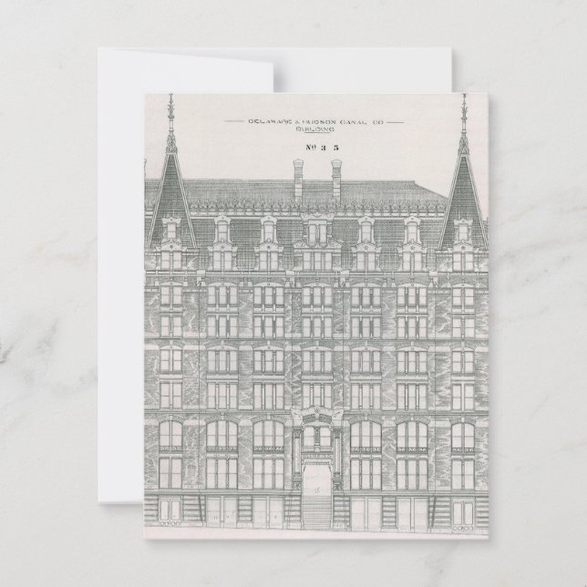 Vintage Architektur, Delaware & Hudson Canal Co. (Vorderseite)