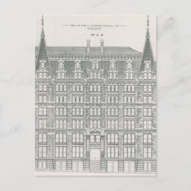 Vintage Architektur, Delaware & Hudson Canal Co. Postkarte (Vorderseite)