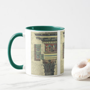 Vintage Architektur, Kolonne mit kornförmiger Form Tasse