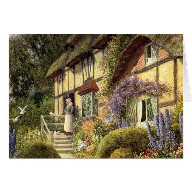 Vintage Architektur, Landhaus Hütte (Vorderseite (Horizontal))