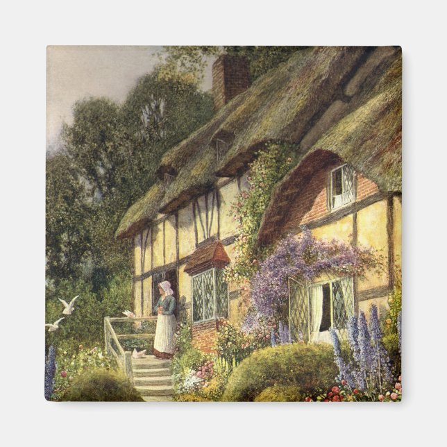 Vintage Architektur, Landhaus Hütte Magnet (Vorne)