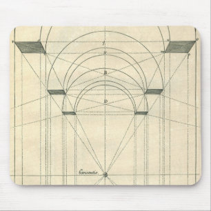 Vintage Architektur, Renaissance Arch-Perspektive Mousepad