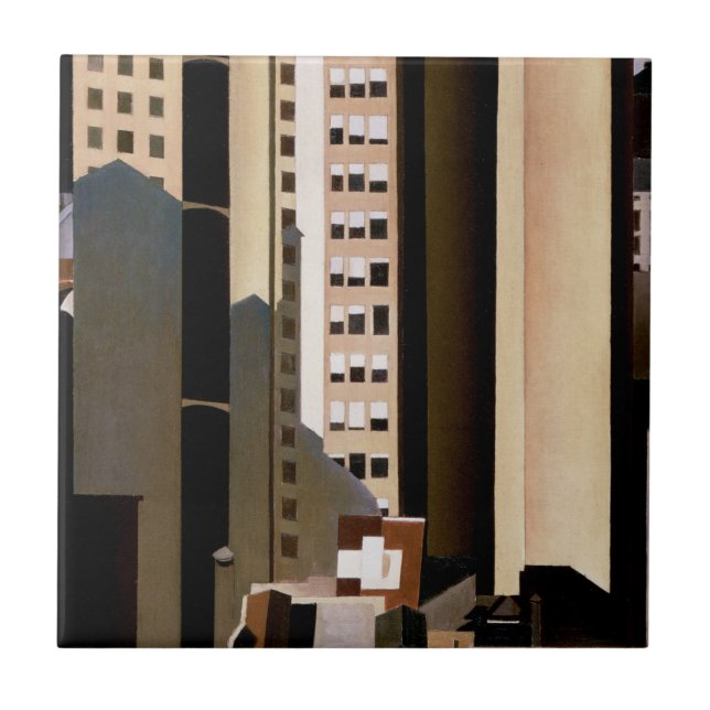Vintage Architektur, Wolkenkratzer von Sheeler, 19 Fliese (Vorderseite)