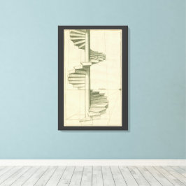 Vintage Architekturtreppen, Spiraltreppe Leinwanddruck