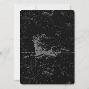 Vintage Aries Sign Constellation Hevelius 1690