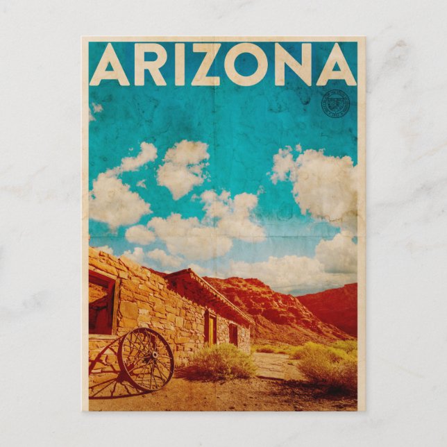 Vintage Arizona Postkarte (Vorderseite)