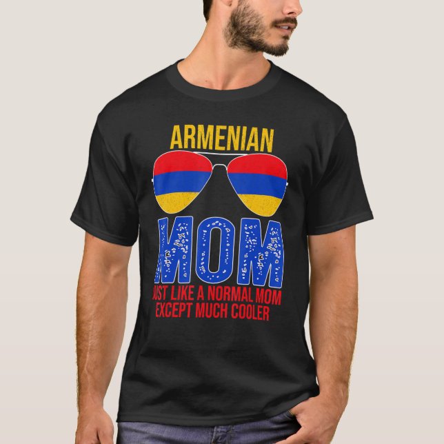 Vintage armenische Mama Armenien Flag Sonnenbrille T-Shirt (Vorderseite)