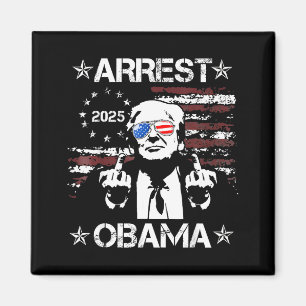 Vintage Arrest Obama 2025 Shirts Für Männer Frauen Magnet