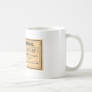 Vintage-Arsen-Vergiftungslabel-Tasse Kaffeetasse