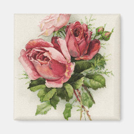 Vintage Art Antique Roses Magnet