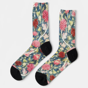 Vintage Art Blumenstrauß Blume Socken