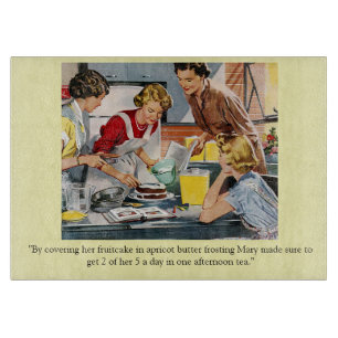 Vintage Art Cake Decoration Szene Schneidebrett