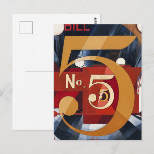 Vintage Art Deco Abstract Druck Nummer 5 aus den 1 Postkarte