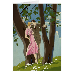 Vintage Art Déco Amour et Romance Nouveaux mariés 