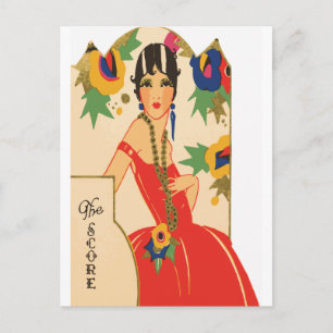 Vintage-Art-Deco-Brücke-Tally Postkarte