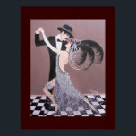VINTAGE ART DECO DANCERS POSTER<br><div class="desc">Original Acrylmalerei und Design von Deko Tänzern von Dian... ... ... Dieses Design würde jedes zeitgenössische Dekor verbessern. Es ist elegant und glamourös. Eine große Nostalgie aus der Zeit des Dekos, die zu kurz lebte.</div>