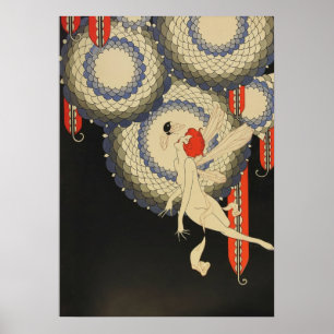 Vintage Art Deco - "Der Kuss des Glühwürmchens" Poster
