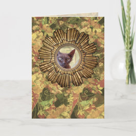 Vintage Art Deco Devon Rex Cat Karte