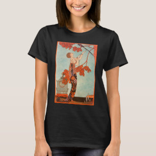 Vintage Art Deco, Flighty Bird von George Barbier T-Shirt