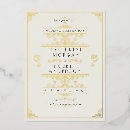 Vintage Art Deco Folieneinladung