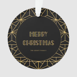 Vintage Art Deco Frohe Weihnachten aus den 1920er Ornament