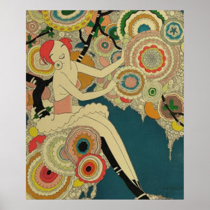 Vintage Art Deco - Für Alle - Psychedelisch Poster