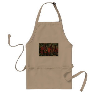 Vintage Art Deco Geschäfts-Industrie-Produktion Schürze