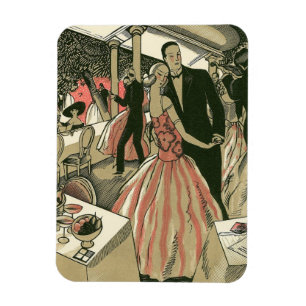 Vintage-Art-Déco-Hochzeit, Erster Tanz der Neuverm Magnet