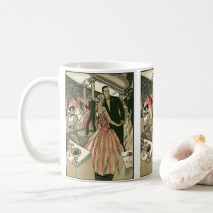 Vintage-Art-Déco-Hochzeit, Erstmaliger Tanz der Fr Kaffeetasse