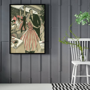 Vintage-Art-Déco-Hochzeit, Erstmaliger Tanz der Ne Poster