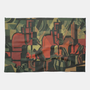 Vintage Art Deco Industrie Geschirrtuch