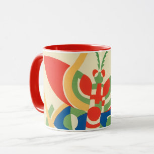 Vintage Art Deco Jazz Pochoir Garten Schmetterling Tasse