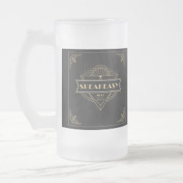 Vintage Art-Déco-Lautsprecheranlage Gatsby Style Mattglas Bierglas
