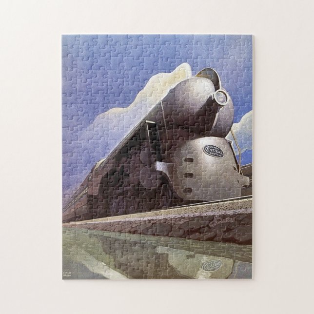 Vintage Art Deco Lokomotive (Vertikal)