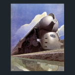 Vintage Art Deco Lokomotive Poster<br><div class="desc">Dies ist ein digital erweiterter Druck eines Vintagen Dreyfuss-Styling J-3a Hudson Lokomotivgemäldes,  das in der New Yorker Zentralwerbung verwendet wurde und 1938 von Leslie Ragan gemalt wurde.</div>