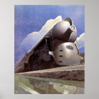 Vintage Art Deco Lokomotive