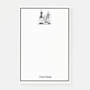 Vintage Art-Deco-modische Damen am Strand Post-it Klebezettel