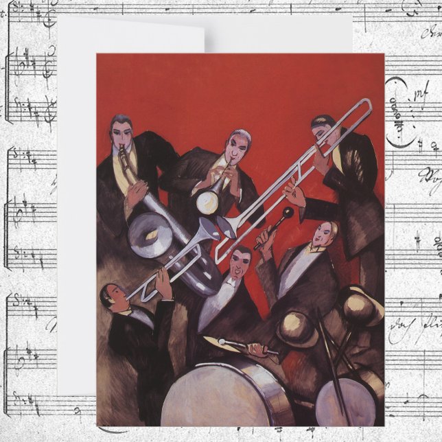 Vintage Art-Deco-Musik, Jazzband Einladung (Von Creator hochgeladen)