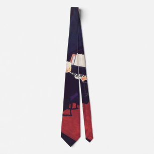 Vintage Art Deco Musiklounge Klavierspieler Pianis Krawatte