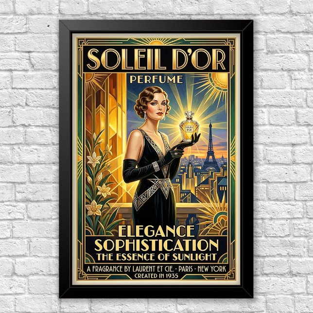 Vintage Art Deco Parfümwerbeposter Poster (Von Creator hochgeladen)