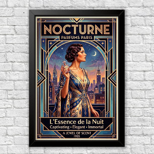 Vintage Art Deco Parfümwerbeposter Poster