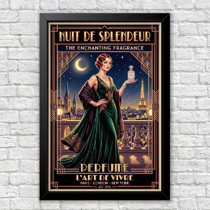 Vintage Art Deco Parfümwerbeposter Poster