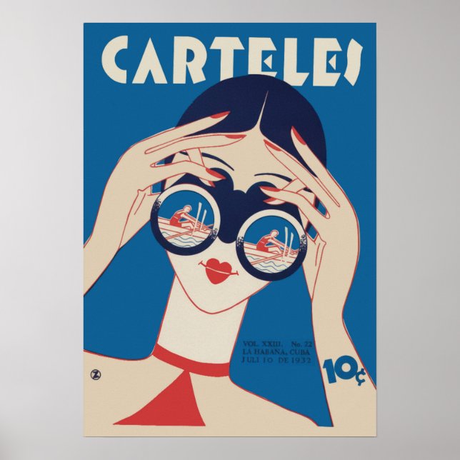 Vintage Art Deco - Plakate - Fernglas (Vorne)