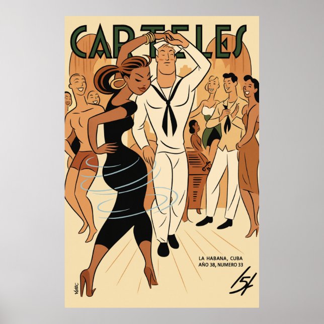 Vintage Art Deco - Plakate -Tanzend (Vorne)