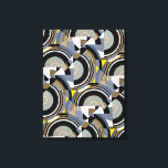 Vintage Art Deco Pochoir Jazz Geometrische Formen Leinwanddruck<br><div class="desc">Vintage Illustrationskunst Deko Jazz pochoir geometrische Tapete Muster von Edouard Benedictus. Pochoir ist eine Schablonentechnik,  die in surrealistischen Malereien üblich ist. Ein elegantes und elegantes Kubismus-Design mit geometrischen Formen und neutralen Farben mit Kreisen und Halbkreisen. Ein modernes und ausgeklügeltes Design macht ein großartiges Geschenk für einen geometrischen mathematischen Geek!</div>