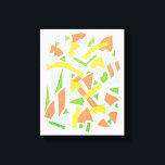 Vintage Art Deco Pochoir Jazz Geometrische Formen Leinwanddruck<br><div class="desc">Vintage Illustration Art Deko Jazz pochoir Tapete Muster von Serge Gladky aus Nouvelles Compositions Decoratives, Paris, 1929. Pochoir ist eine Schablonentechnik, die in surrealistischen Malereien üblich ist. Ein elegantes und elegantes Kubismus-Design mit Rechtecken, Dreiecken, geometrischen Formen und Farben in blasser Frühlingssaison Gartenfarben in Orange, Grün, Gelb und Blau auf einem...</div>