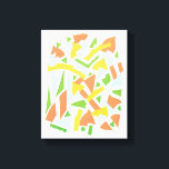 Vintage Art Deco Pochoir Jazz Geometrische Formen Leinwanddruck<br><div class="desc">Vintage Illustration Art Deko Jazz pochoir Tapete Muster von Serge Gladky aus Nouvelles Compositions Decoratives, Paris, 1929. Pochoir ist eine Schablonentechnik, die in surrealistischen Malereien üblich ist. Ein elegantes und elegantes Kubismus-Design mit Rechtecken, Dreiecken, geometrischen Formen und Farben in blasser Frühlingssaison Gartenfarben in Orange, Grün, Gelb und Blau auf einem...</div>