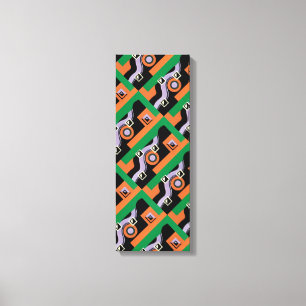 Vintage-Art-Déco-Pochoir-Jazz-Illustrationsmuster Leinwanddruck